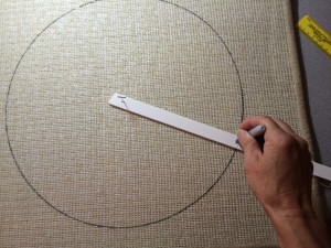 drawing tool on carpet